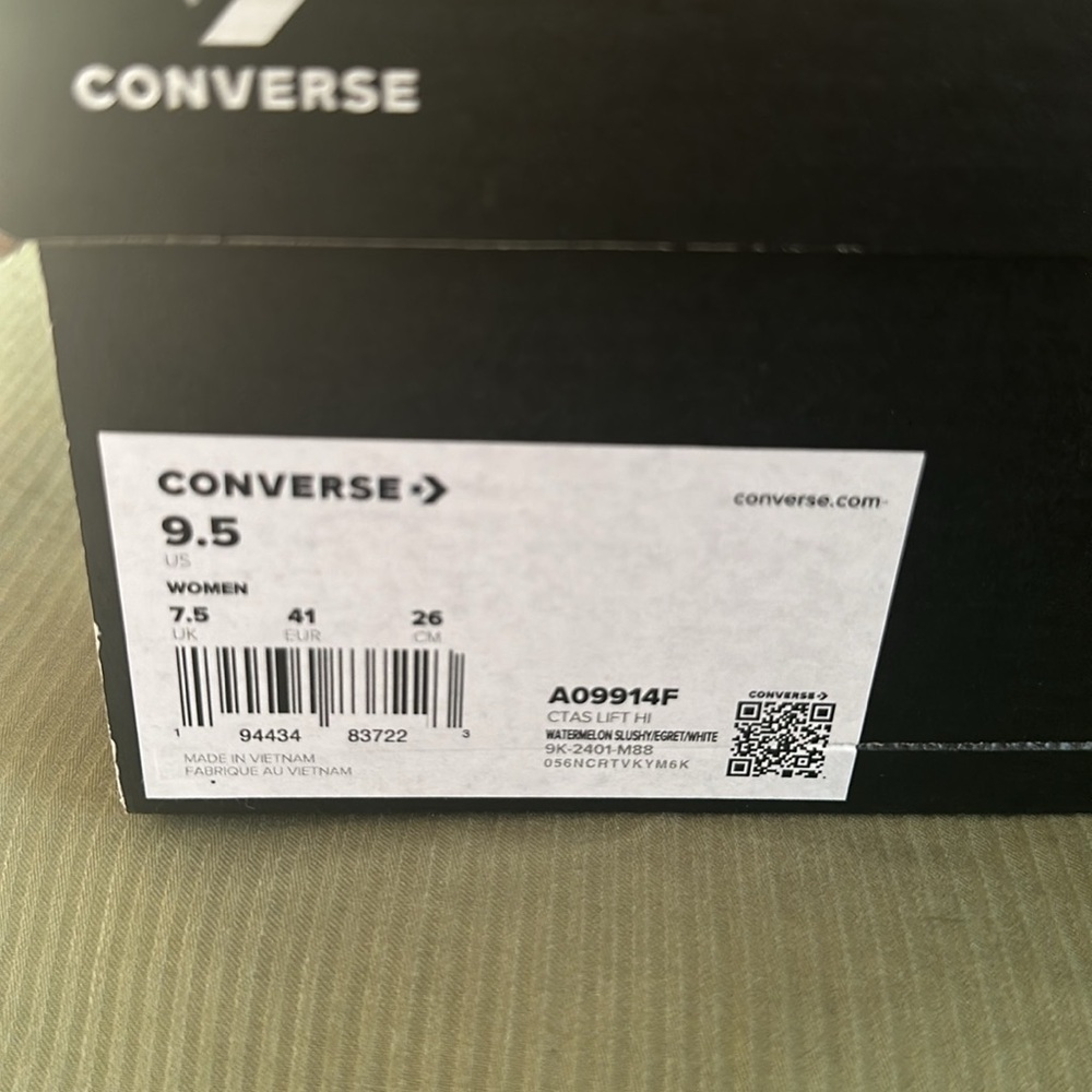NIB Converse Chuck Taylor All Star Lift Hi Top Platforms Watermelon Slus… - Picture 6 of 10